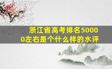 浙江省高考排名50000左右是个什么样的水评