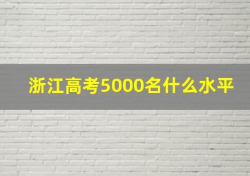 浙江高考5000名什么水平