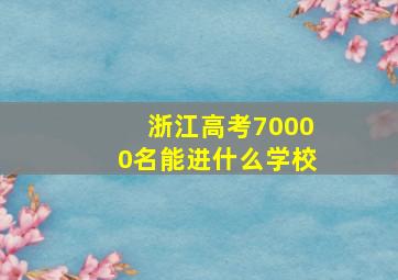 浙江高考70000名能进什么学校