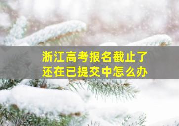 浙江高考报名截止了还在已提交中怎么办