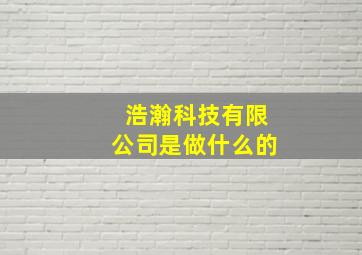 浩瀚科技有限公司是做什么的