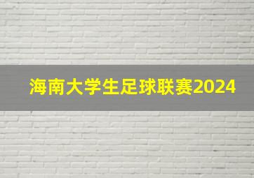 海南大学生足球联赛2024