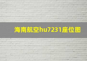 海南航空hu7231座位图