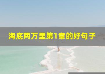 海底两万里第1章的好句子