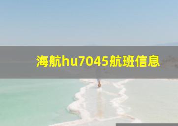 海航hu7045航班信息