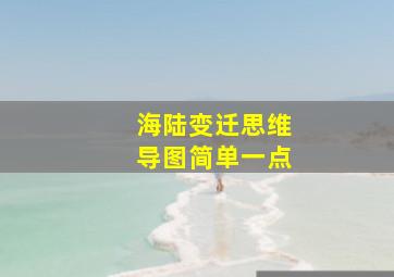 海陆变迁思维导图简单一点