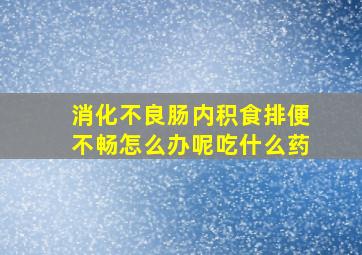 消化不良肠内积食排便不畅怎么办呢吃什么药