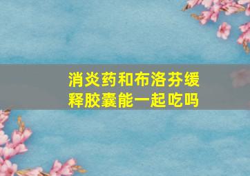 消炎药和布洛芬缓释胶囊能一起吃吗