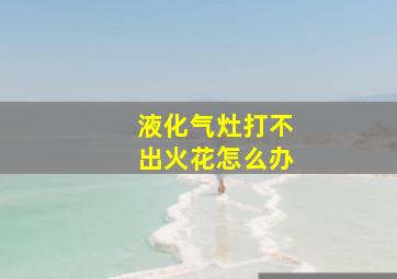 液化气灶打不出火花怎么办