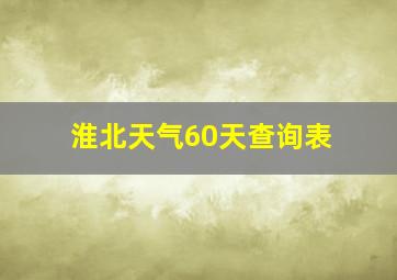 淮北天气60天查询表