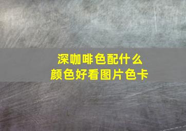 深咖啡色配什么颜色好看图片色卡