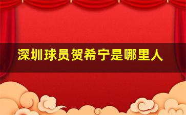 深圳球员贺希宁是哪里人