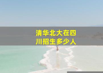 清华北大在四川招生多少人