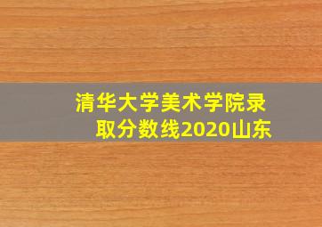 清华大学美术学院录取分数线2020山东