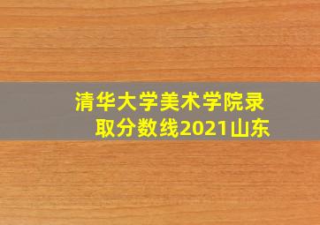 清华大学美术学院录取分数线2021山东