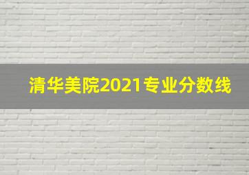 清华美院2021专业分数线