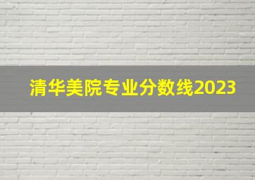 清华美院专业分数线2023