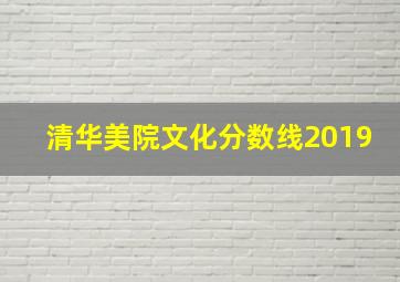 清华美院文化分数线2019