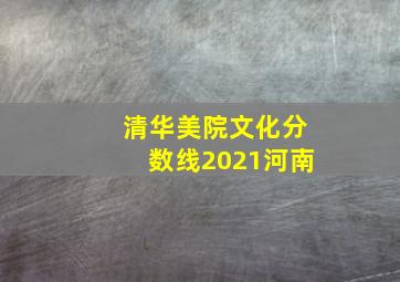 清华美院文化分数线2021河南