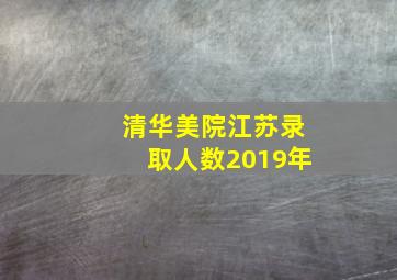 清华美院江苏录取人数2019年