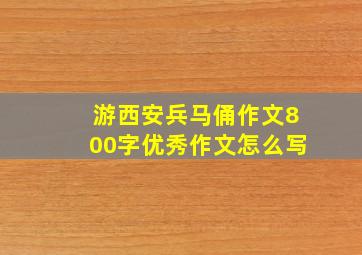 游西安兵马俑作文800字优秀作文怎么写