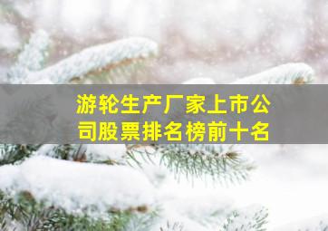 游轮生产厂家上市公司股票排名榜前十名