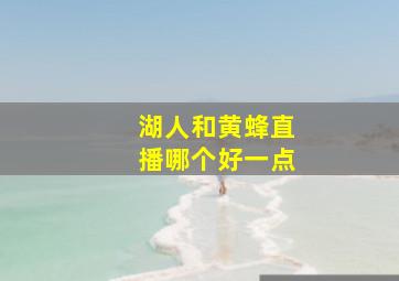 湖人和黄蜂直播哪个好一点