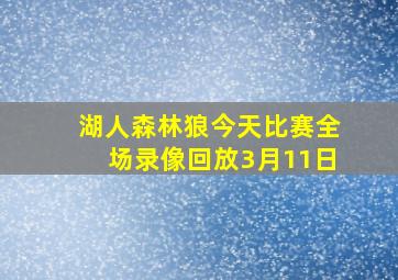 湖人森林狼今天比赛全场录像回放3月11日