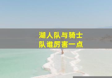 湖人队与骑士队谁厉害一点