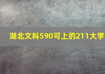 湖北文科590可上的211大学