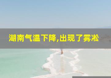 湖南气温下降,出现了雾凇