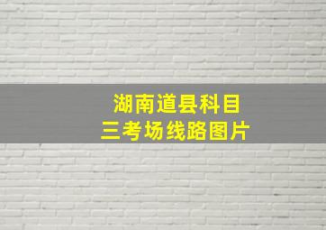 湖南道县科目三考场线路图片