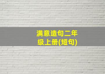 满意造句二年级上册(短句)