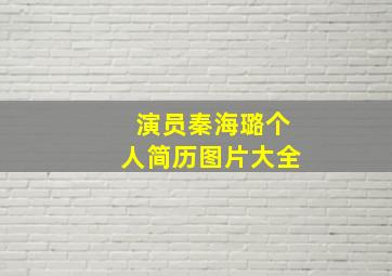 演员秦海璐个人简历图片大全