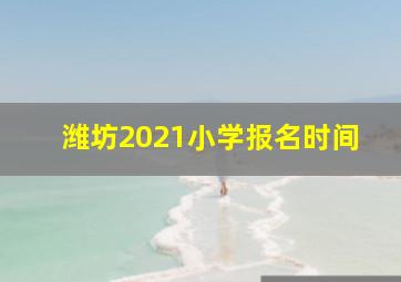 潍坊2021小学报名时间