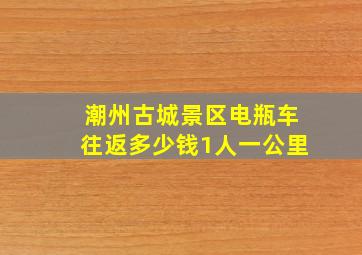 潮州古城景区电瓶车往返多少钱1人一公里