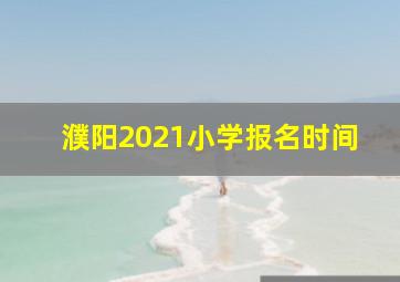 濮阳2021小学报名时间