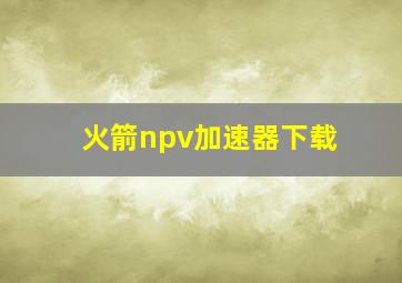 火箭npv加速器下载