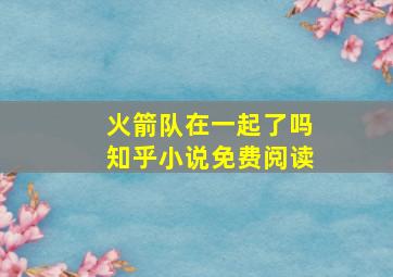 火箭队在一起了吗知乎小说免费阅读