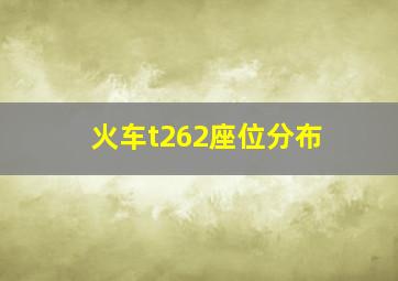 火车t262座位分布