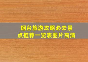 烟台旅游攻略必去景点推荐一览表图片高清