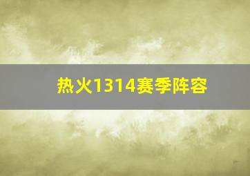 热火1314赛季阵容