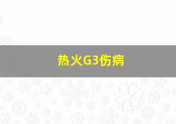 热火G3伤病