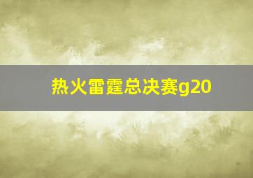 热火雷霆总决赛g20