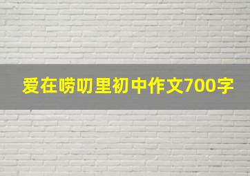 爱在唠叨里初中作文700字