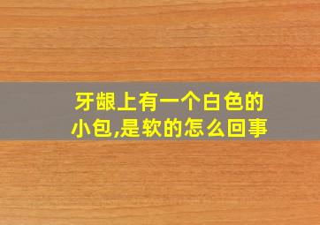 牙龈上有一个白色的小包,是软的怎么回事