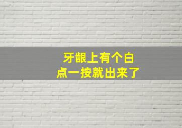 牙龈上有个白点一按就出来了