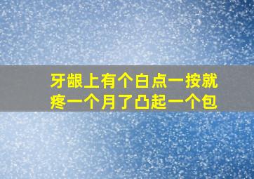 牙龈上有个白点一按就疼一个月了凸起一个包