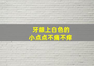 牙龈上白色的小点点不痛不痒