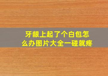 牙龈上起了个白包怎么办图片大全一碰就疼